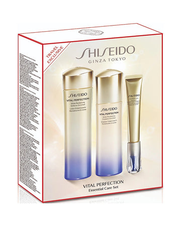 Shop now at Beauty Vendor Australia Online -SHISEIDO Vital Perfection Essential Care Set (150ml/100ml/20ml) - Premium Range from SHISEIDO - Just $429.99!